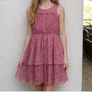 Chasing Fireflies Rose Crinkle Dress. Size 10. NWOT
